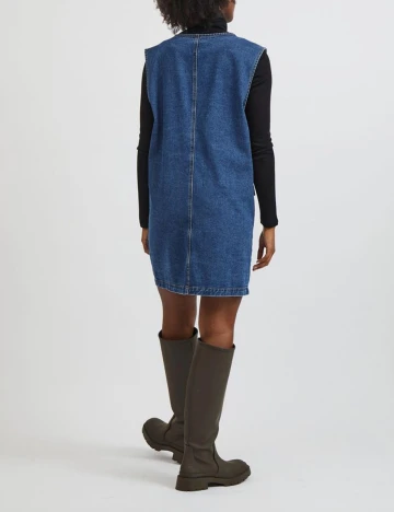 Rochie scurta Vila, albastru denim, 36
