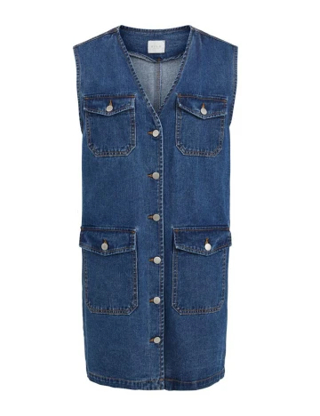 Rochie scurta Vila, albastru denim, 36