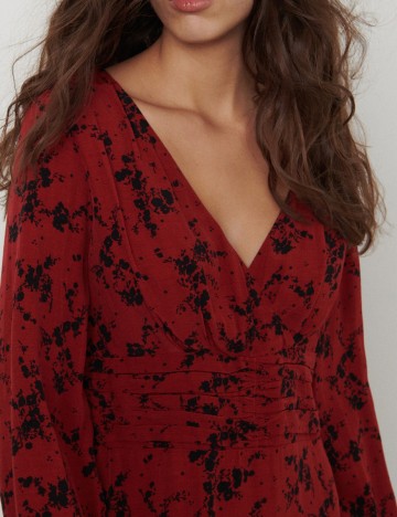 Rochie medie Reserved, visiniu, 34
