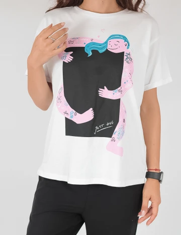 Tricou Reserved, alb, S