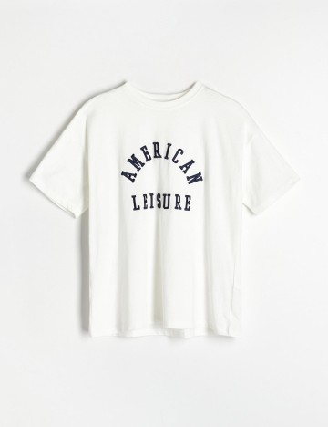 Tricou Reserved, alb, M