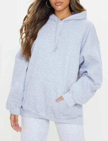Hanorac Oversize PRETTYLITTLETHING, gri, XS