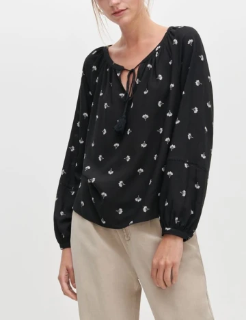 Bluza Reserved, negru, 34 Negru