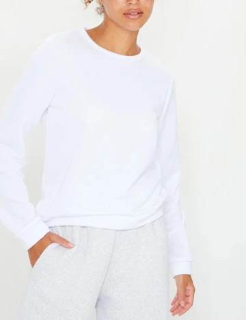 Bluza PRETTYLITTLETHING, alb, M