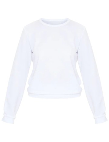 Bluza PRETTYLITTLETHING, alb, M