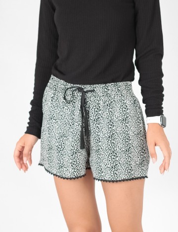 Pantaloni scurti Reserved, alb/negru, 34