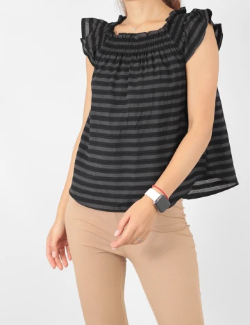 Tricou Reserved, negru/gri, 34