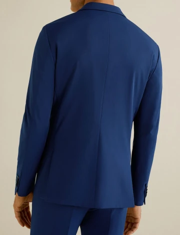 Sacou de costum super slim fit, albastru-cerneala, 44 Albastru