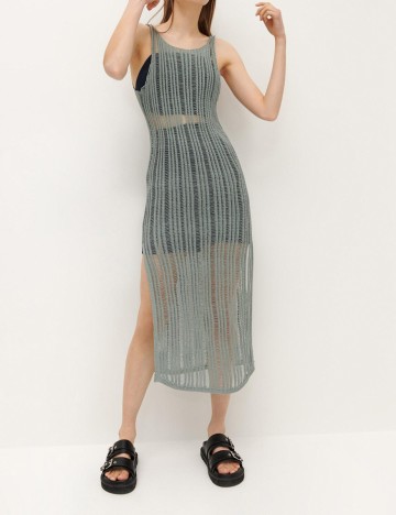 Rochie medie Reserved, turcoaz, XS