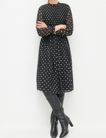 Rochie medie Reserved, negru, 40