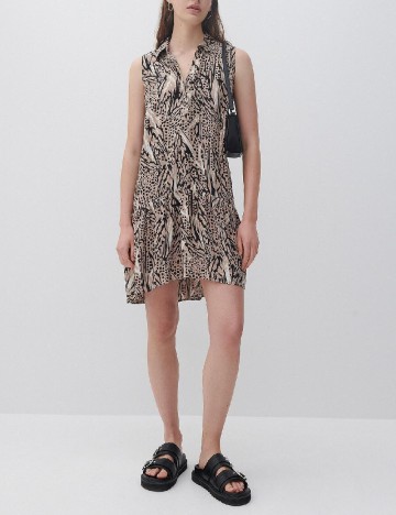 Rochie scurta Reserved, maro