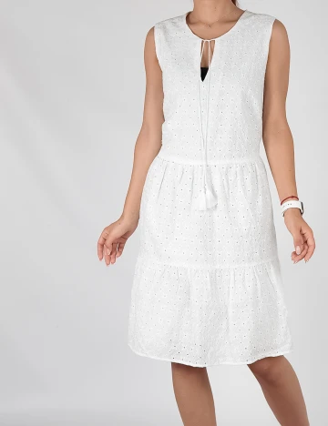 Rochie scurta Reserved, alb, 46