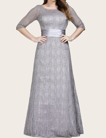Rochie lunga Ever-Pretty, gri, 2XL