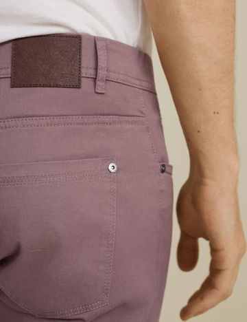 Pantaloni slim-fit 5B bumbac, lavanda, 36 Mov