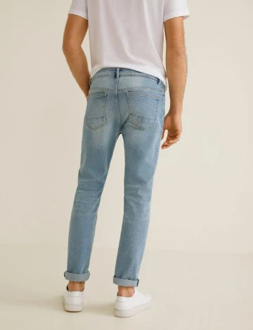 Blugi Tim slim fit vintage de culoare deschisa, albastru vintage deschis, 36