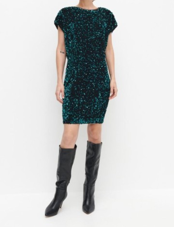 Rochie scurta Reserved, verde, 36