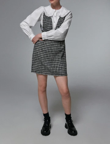 Rochie scurta House Brand, alb-negru, M Alb