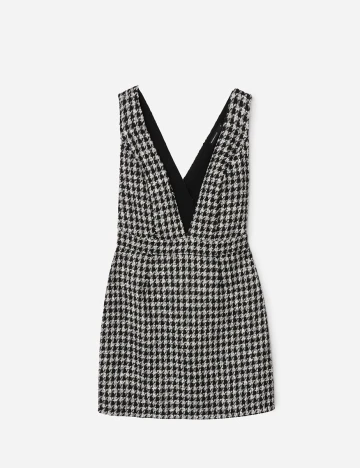 Rochie scurta House Brand, alb-negru, M Alb
