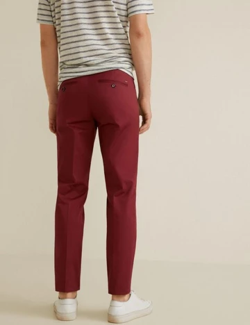 Pantaloni slim fit tip chino, albastru, 36