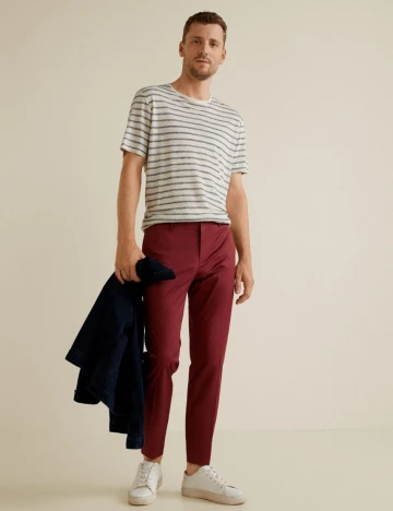 Pantaloni slim fit tip chino, albastru, 36