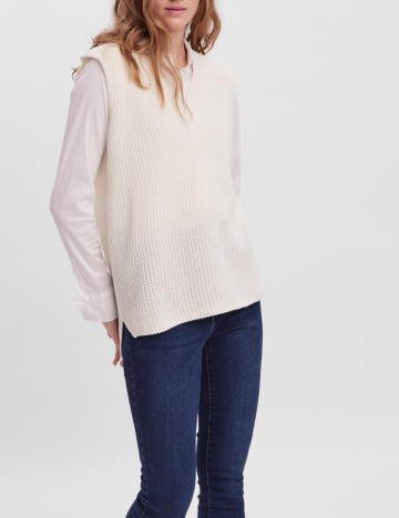 Vesta Vero Moda, crem, S