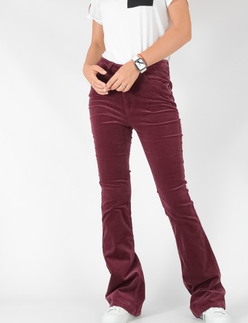 Pantaloni Only, visiniu, 38
