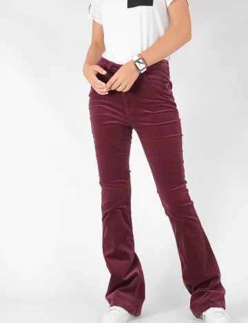 Pantaloni Only, visiniu, 38 Rosu