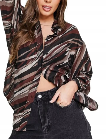 Camasa Stradivarius, maro, S