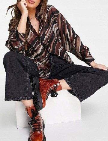 Camasa Stradivarius, maro, S