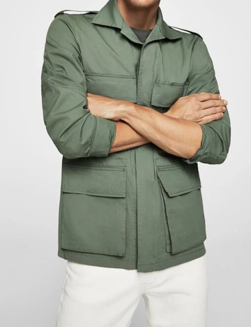 Field jacket din bumbac cu buzunare, kaki, XXS