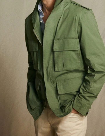 Field jacket din bumbac cu buzunare, kaki, XXS
