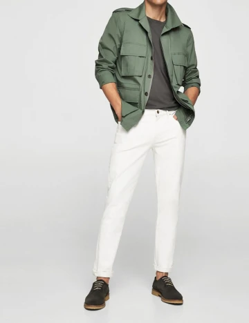 Field jacket din bumbac cu buzunare, kaki, XXS