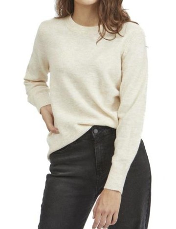 Pulover Vila, crem, L