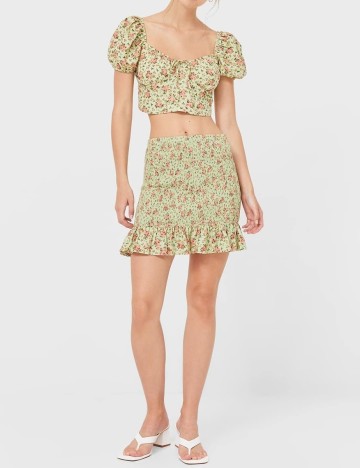 Fusta Stradivarius, verde, XS
