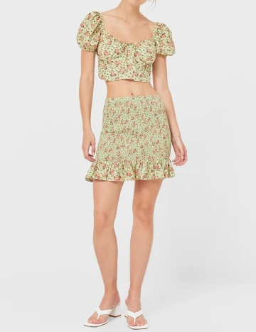 Fusta Stradivarius, verde, XS