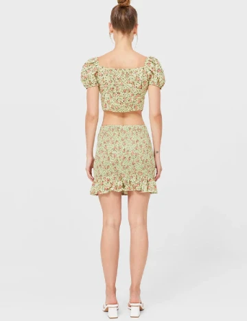 Fusta Stradivarius, verde, XS