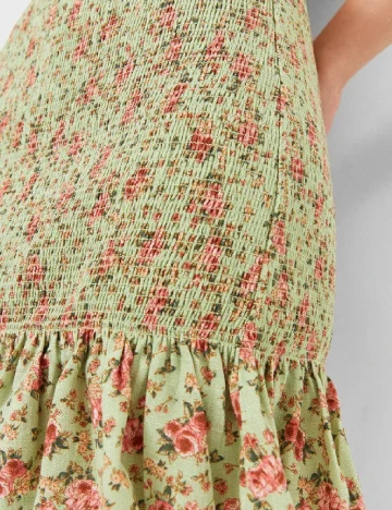 Fusta Stradivarius, verde, XS