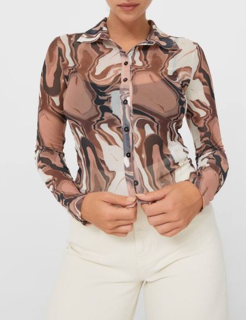 Camasa Stradivarius, maro, M