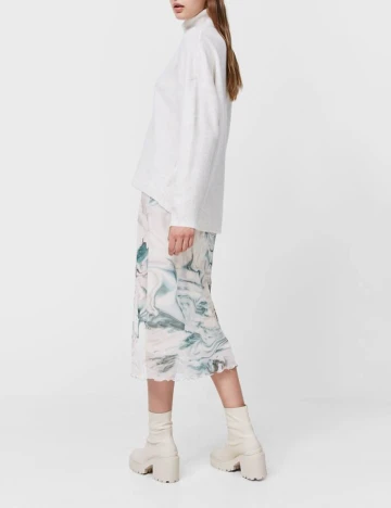 Fusta Stradivarius, crem, XS