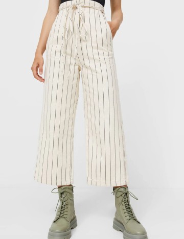 Pantaloni Stradivarius, crem, 34