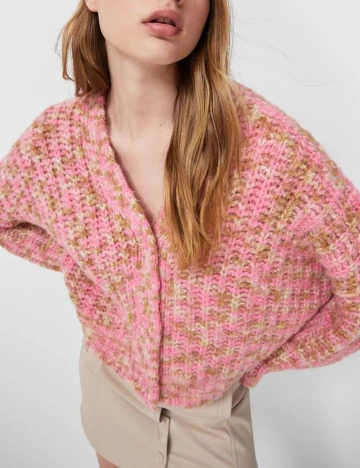 Cardigan Stradivarius, roz, XS Roz