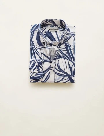 Camasa regular fit din bumbac&in, albastru, XXS