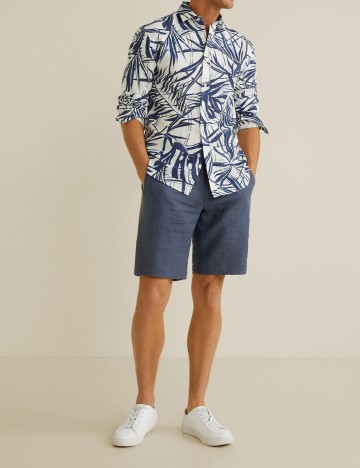 Camasa regular fit din bumbac&in, albastru, XXS