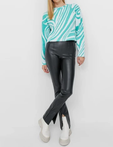 Pulover Stradivarius, verde, L Verde