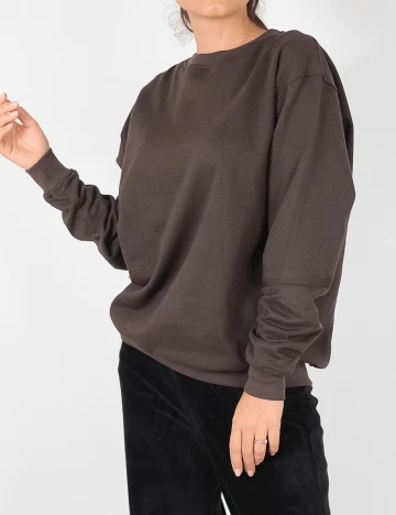 Bluza Well Worth UK, maro inchis, S Maro