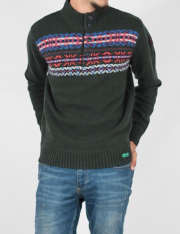 Pulover N.Z.A NEW ZEALAND AUCKLAND, verde, L