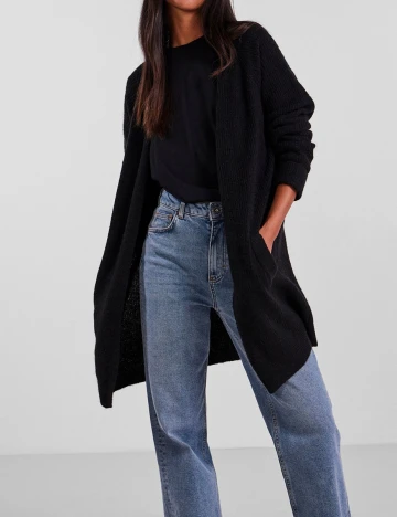 Cardigan Pieces, negru, XS