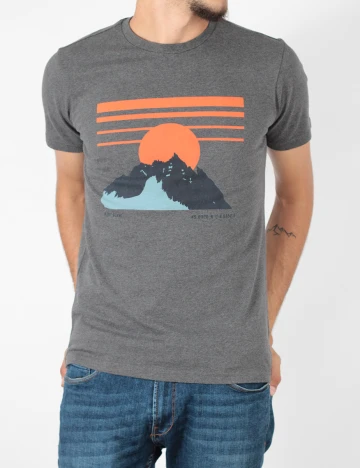 Tricou KnowledgeCotton Apparel, gri, S