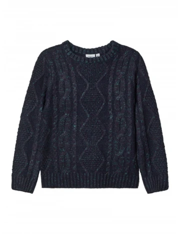 Pulover Name It, bleumarin, 6 ANI Albastru