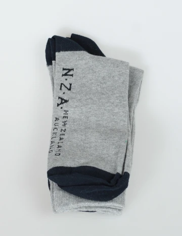 Sosete N.Z.A NEW ZEALAND AUCKLAND, gri Gri